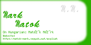 mark matok business card